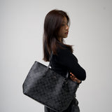 COACH BLACK MONOGRAM TOTE BAG