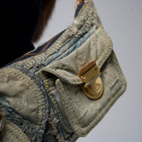 LOUIS VUITTON DENIM POUCHY PATCH HANDBAG