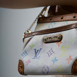 LOUIS VUITTON MURAKAMI MULTICOLOUR WHITE CHAIN POCHETTE BAG