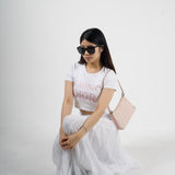 DIOR PINK JADOR DIOR 1 WHITE TEE