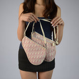 DIOR PINK TROTTER SADDLE BAG