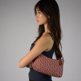 DIOR RED OBLIQUE TROTTER SHOULDER BAG