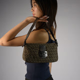 FENDI ZUCCA CANVAS BAGUETTE BAG