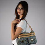 LOUIS VUITTON BAGGY PM MONOGRAM DENIM SHOULDER BAG