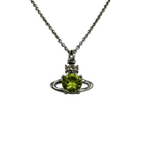 VIVIENNE WESTWOOD SILVER REINA YELLOW NECKLACE