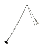 VIVIENNE WESTWOOD SILVER REINA BLACK NECKLACE