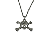 VIVIENNE WESTWOOD SILVER SKULL STONE NECKLACE
