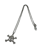 VIVIENNE WESTWOOD SILVER SKULL STONE NECKLACE