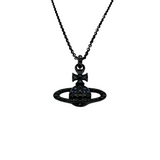 VIVIENNE WESTWOOD BLACK MAYFAIR BAS RELIEF NECKLACE
