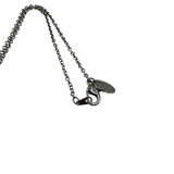 VIVIENNE WESTWOOD DIAMANTE HEART FUCHSIA SILVER NECKLACE
