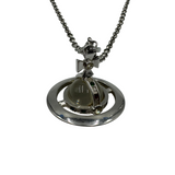 VIVIENNE WESTWOOD LARGE ORB SILVER NECKLACE