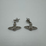 VIVIENNE WESTWOOD SILVER ORB DROP EARRINGS