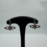 VIVIENNE WESTWOOD SILVER ORB DROP EARRINGS