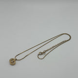 DIOR MINI CRYSTAL CD GOLD NECKLACE