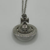 VIVIENNE WESTWOOD FULL CRYSTAL ORB NECKLACE