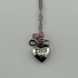 DIOR HEART SILVER/PINK NECKLACE