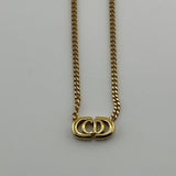 DIOR DOUBLE CD NECKLACE GOLD