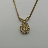 DIOR CRYSTAL KNOT CD NECKLACE