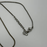 DIOR SPELLOUT SILVER HEART NECKLACE