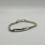 GUCCI CROSS CHAIN BRACELET SILVER