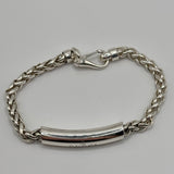 GUCCI CROSS CHAIN BRACELET SILVER