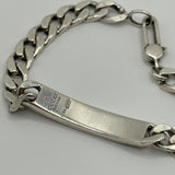 GUCCI GHOST PLATE BRACELET SILVER