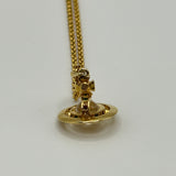 VIVIENNE WESTWOOD GOLD SMALL ORB NECKLACE