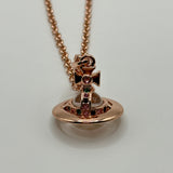 VIVIENNE WESTWOOD MULTI CRYSTAL PINK ORB NECKLACE