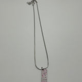 DIOR TROTTER PINK PLATE NECKLACE