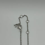 DIOR CLOVER DOVE NECKLACE SILVER