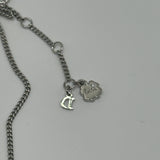 DIOR CRYSTAL HEART NECKLACE SILVER