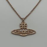 VIVIENNE WESTWOOD ROSE GOLD CUTOUT NECKLACE