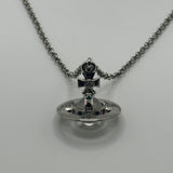 VIVIENNE WESTWOOD SILVER MULTI CRYSTAL ORB NECKLACE