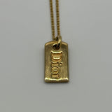 DIOR GOLD COUTURE PLATE NECKLACE