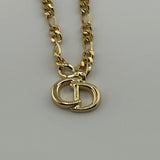 DIOR CD LOGO THICK NECKLACE GOLD