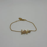 VIVIENNE WESTWOOD GOLD CRYSTAL LOVE BRACELET