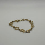 DIOR PARIS LETTER BRACELET GOLD