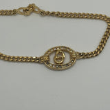 DIOR CD CRYSTAL OVAL BRACELET GOLD