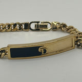 DIOR GOLD/BLACK CD PLATE BRACELET