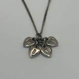 DIOR HEART LETTERS NECKLACE SILVER