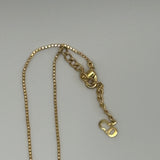 DIOR TROTTER SQUARE GOLD PLATE NECKLACE