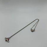 VIVIENNE WESTWOOD SILVER DIAMANTE HEART NECKLACE