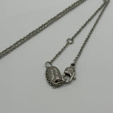 VIVIENNE WESTWOOD SILVER DIAMANTE HEART NECKLACE