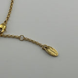 VIVIENNE WESTWOOD GOLD CRYSTAL FLAT ORB NECKLACE