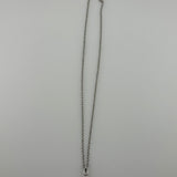 VIVIENNE WESTWOOD SILVER CRYSTAL FLAT ORB NECKLACE