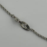 VIVIENNE WESTWOOD SILVER CRYSTAL FLAT ORB NECKLACE