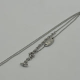 VIVIENNE WESTWOOD SILVER MINI CRYSTAL CROSS NECKLACE