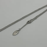 VIVIENNE WESTWOOD SILVER/WHITE MINI SATURN NECKLACE