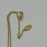 VIVIENNE WESTWOOD MOON CRYSTAL ORB NECKLACE GOLD