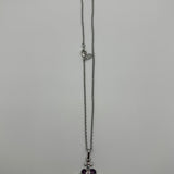 VIVIENNE WESTWOOD PURPLE HEART NECKLACE SLVER